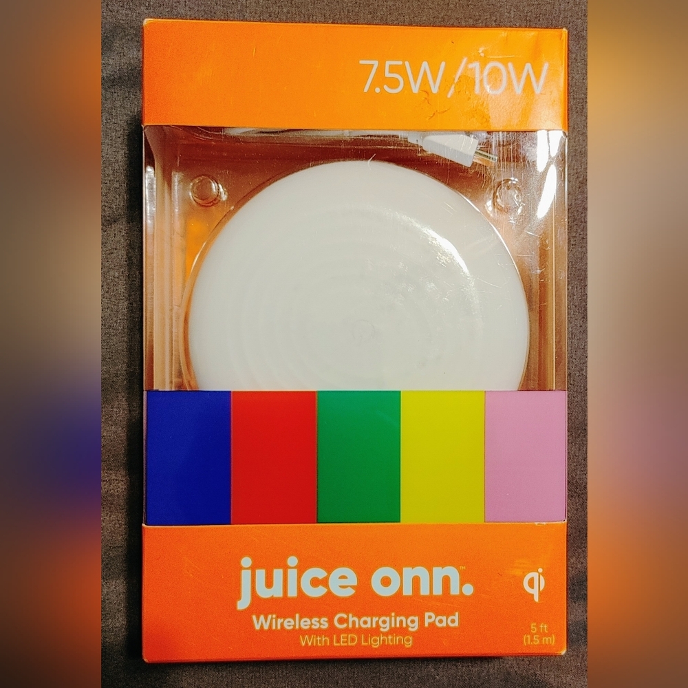 Onn. Wireless Charging Pad with LED Lighting